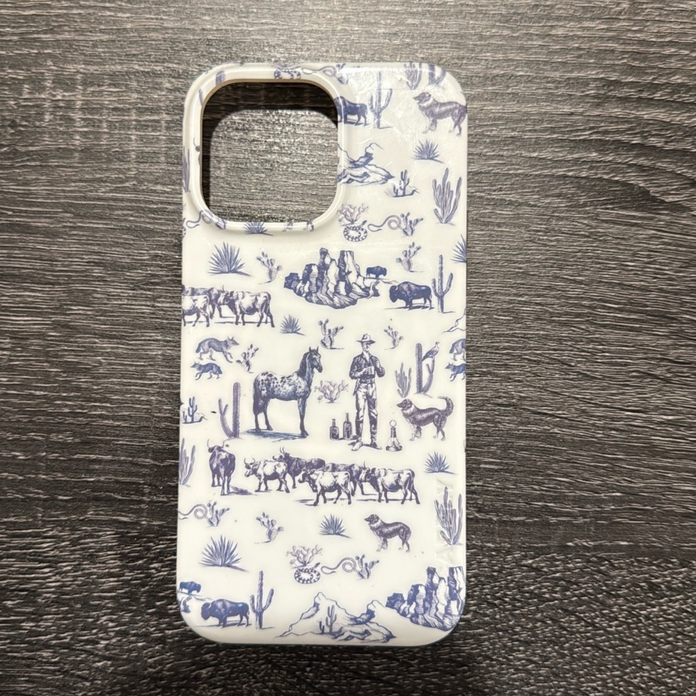 Casely western navy blue iPhone 14 pro Max case
